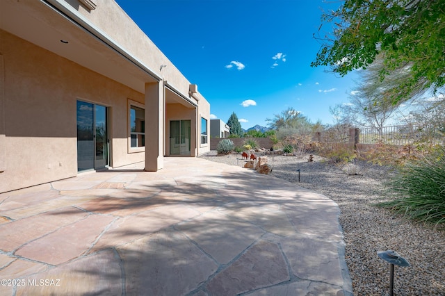 view of patio with a fenced backyard