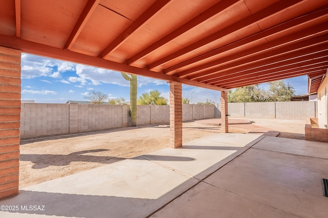 view of patio / terrace with a fenced backyard