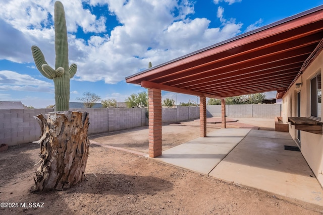 view of patio / terrace featuring a fenced backyard