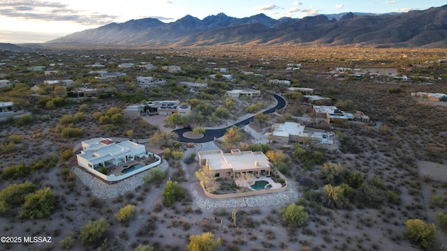 aerial view featuring a mountain view