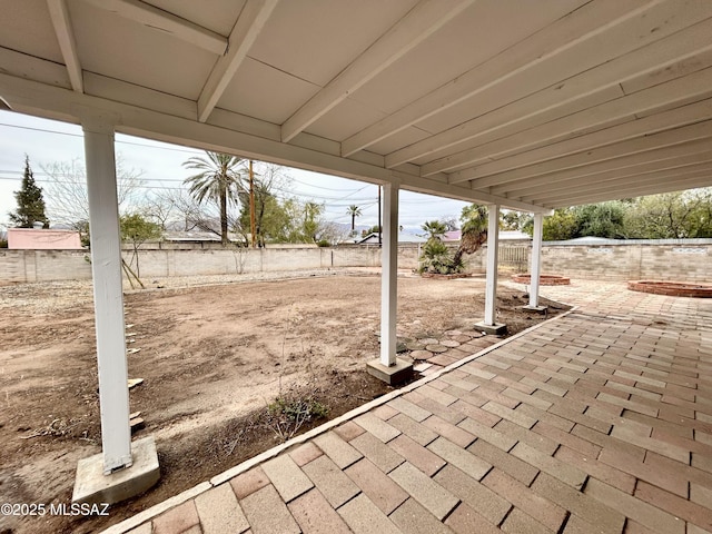 view of patio / terrace featuring a fenced backyard