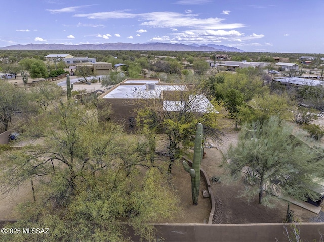 aerial view featuring a mountain view