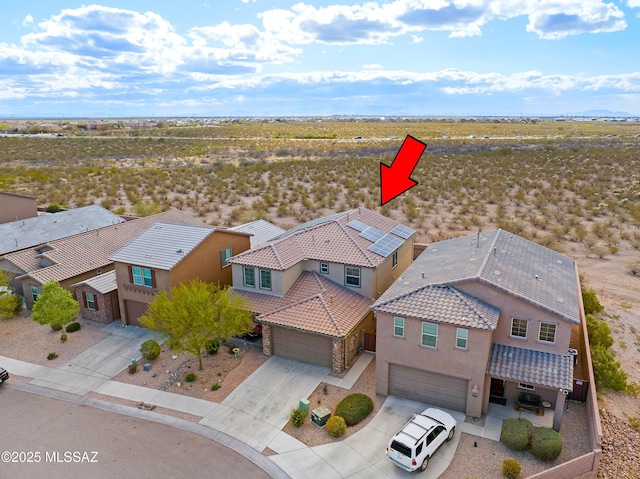 bird's eye view featuring a residential view