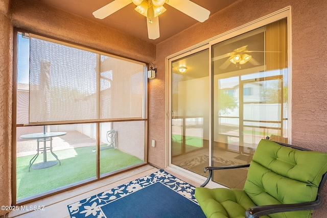 sunroom / solarium with a wealth of natural light