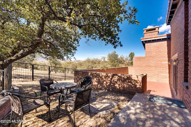 view of patio / terrace featuring a fenced backyard