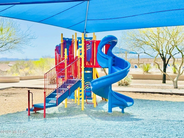 view of community jungle gym