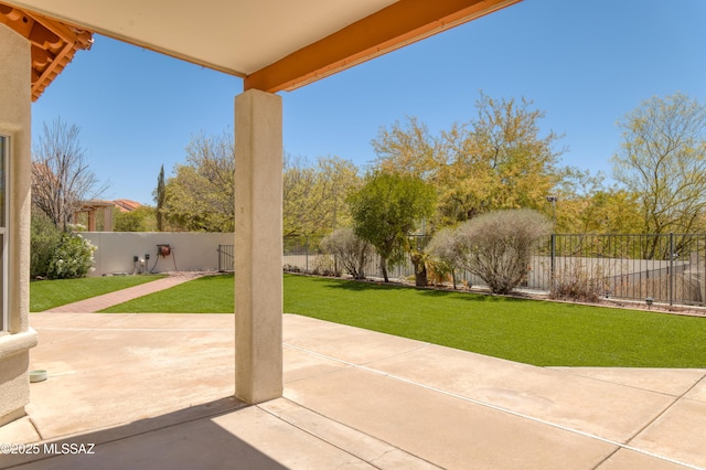 view of patio / terrace featuring a fenced backyard