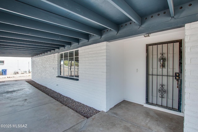 view of exterior entry