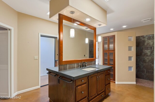 5460 N Paseo Pescado, Tucson, AZ 85718 - bathroom featuring vanity and recessed lighting