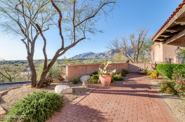 5460 N Paseo Pescado, Tucson, AZ 85718 - view of patio with a mountain view