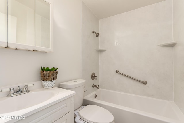 7267 E Eastview Dr, Tucson, AZ 85710 - bathroom featuring toilet, bathtub / shower combination, and vanity