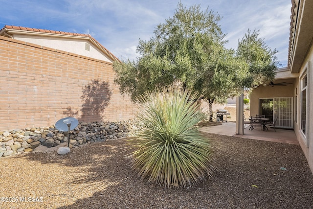 1117 E Regent Dr, Oro Valley, AZ 85755 - view of yard featuring a patio and a ceiling fan