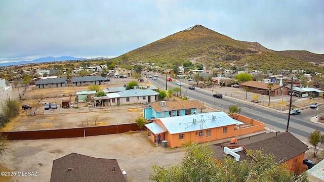 bird's eye view with a mountain view and a residential view