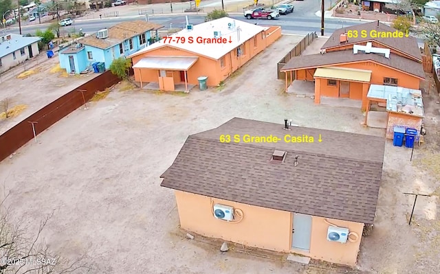 aerial view with a residential view