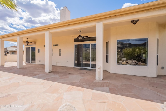 view of patio / terrace with a ceiling fan
