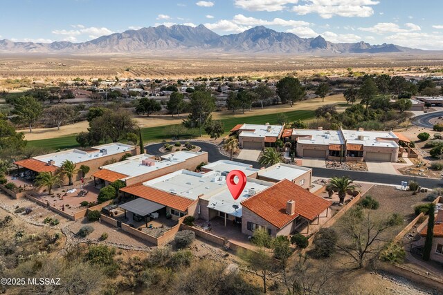 aerial view featuring a mountain view