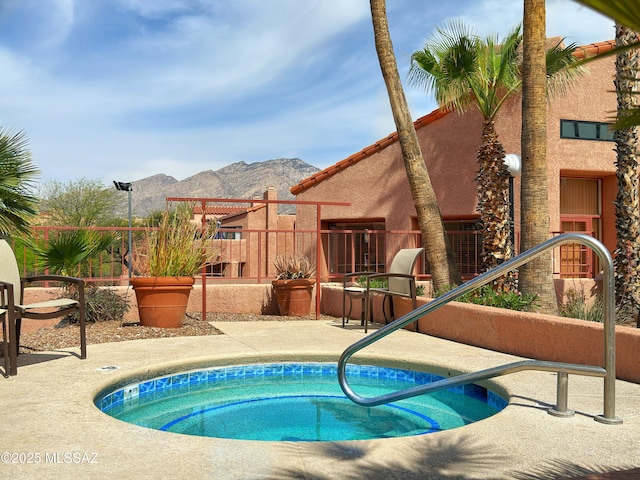 5051 N Sabino Canyon Rd Unit 1152, Tucson, AZ 85750 - view of pool featuring a mountain view and a patio