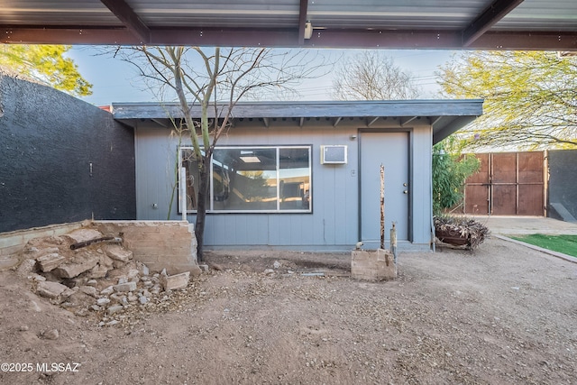 exterior space with fence