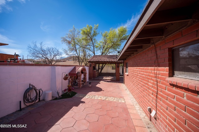 view of patio / terrace featuring a fenced backyard