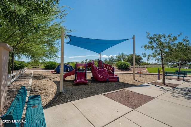 community playground with fence
