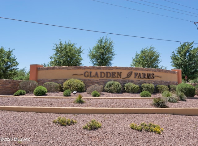 view of community sign