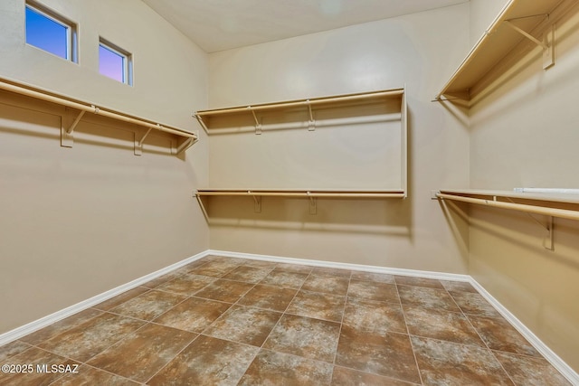 view of walk in closet