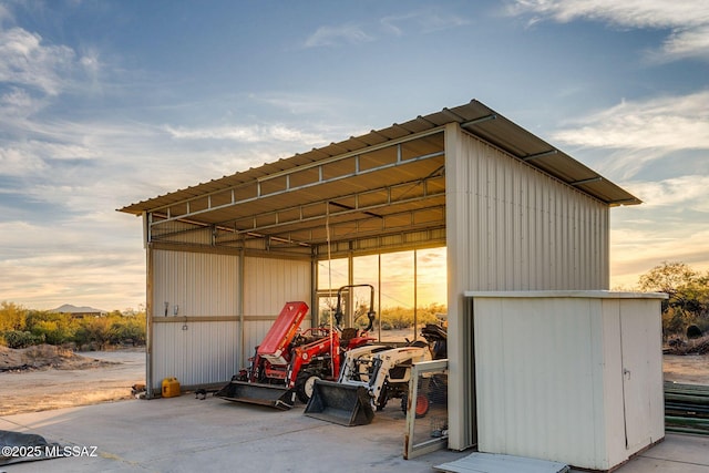 view of pole building with a detached carport