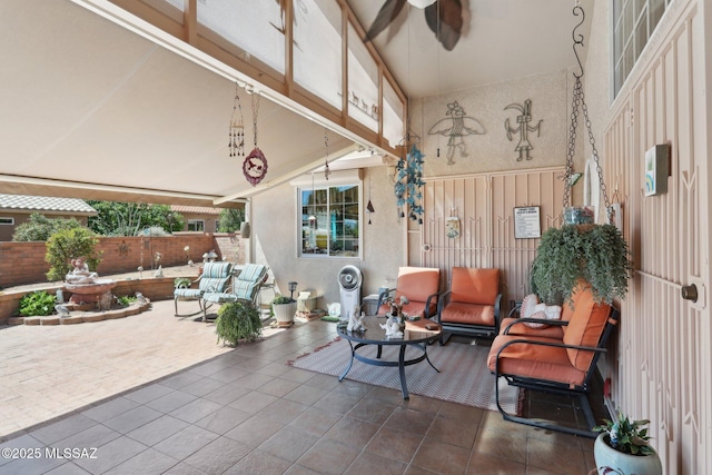view of patio / terrace with fence