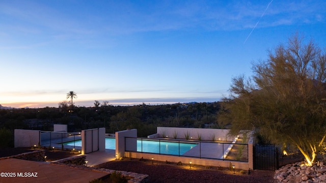 outdoor pool with fence