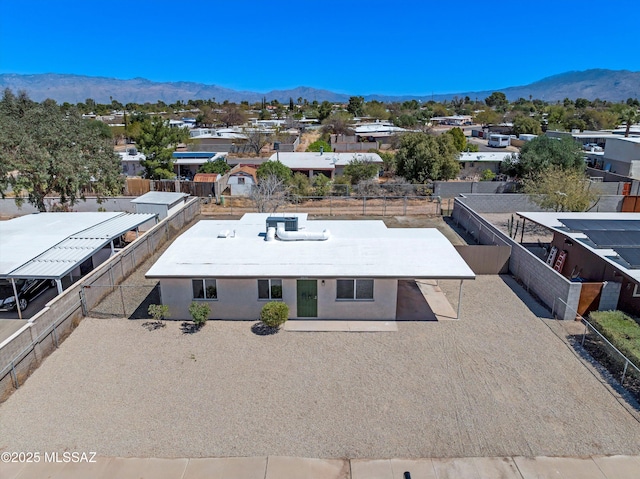 7575 E Apple Tree Dr, Tucson, AZ 85730 - aerial view of residential area with mountains