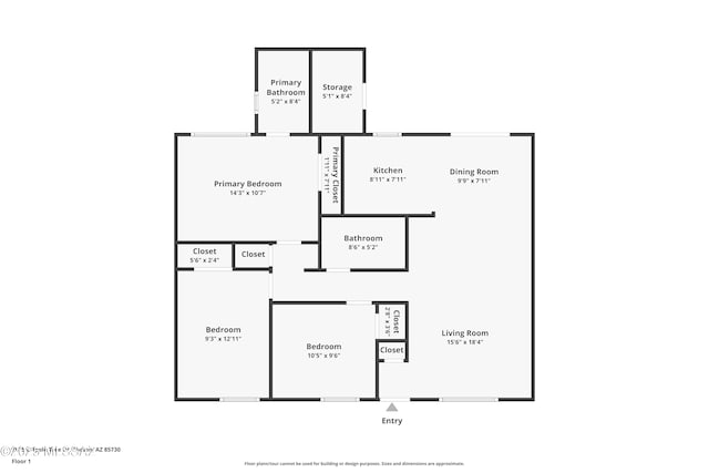 7575 E Apple Tree Dr, Tucson, AZ 85730 - floor plan / room layout