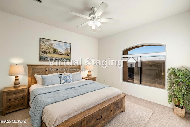 13978 N Big Wash Overlook Pl, Tucson, AZ 85739 - carpeted bedroom featuring a ceiling fan