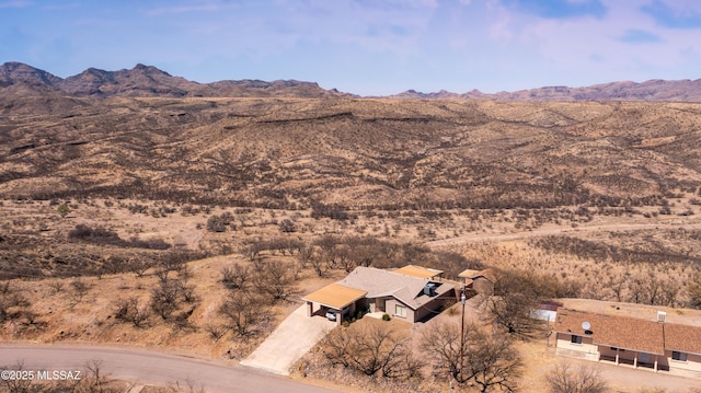 property view of mountains featuring view of desert