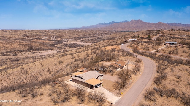 aerial view featuring a mountain view