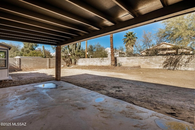view of patio / terrace featuring a fenced backyard