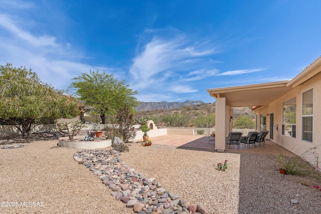 36973 S Highland Ridge Ct, Tucson, AZ 85739 - view of yard with a patio area and a mountain view