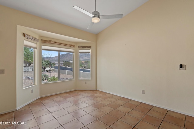 36973 S Highland Ridge Ct, Tucson, AZ 85739 - unfurnished room with a ceiling fan, light tile patterned floors, and baseboards
