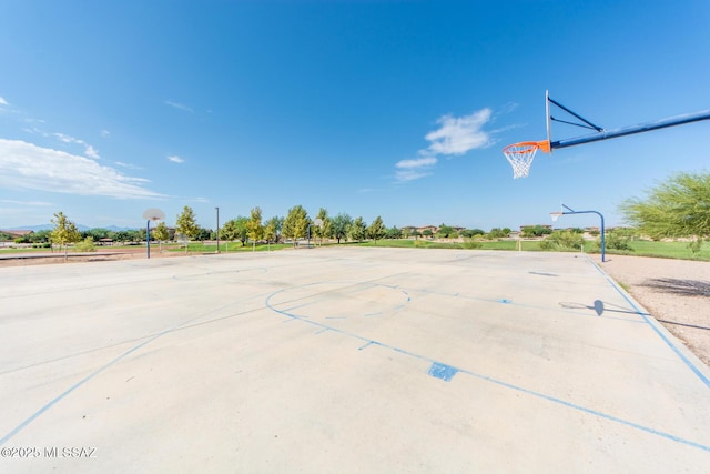 view of basketball court featuring community basketball court