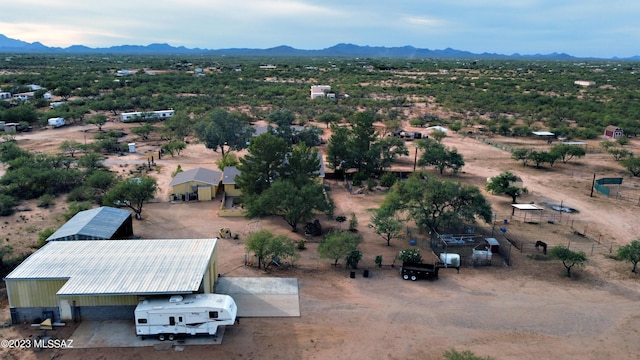 aerial view featuring a mountain view