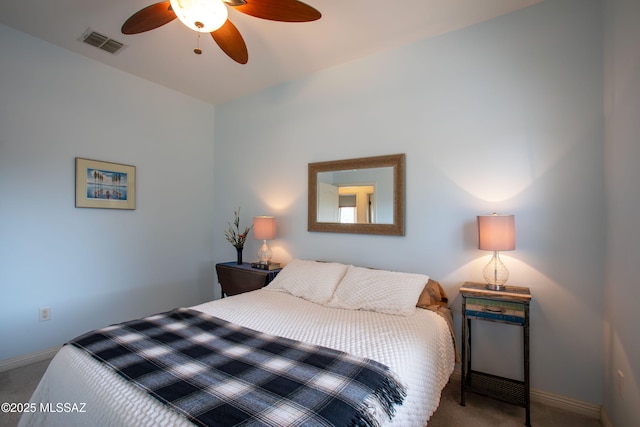 14938 N Gwynns Run Dr, Tucson, AZ 85739 - bedroom with carpet flooring, baseboards, and a ceiling fan