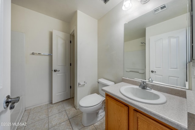 9379 E Grapevine Spring Pl, Tucson, AZ 85710 - bathroom with vanity and tile patterned flooring