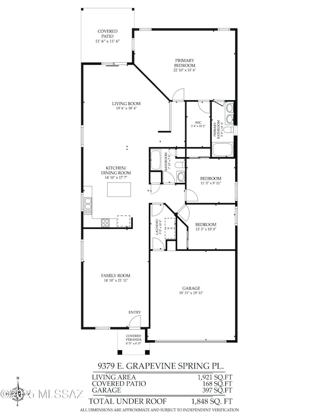 9379 E Grapevine Spring Pl, Tucson, AZ 85710 - view of home floor plan