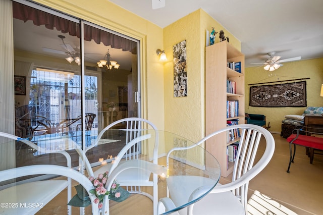 interior space featuring an inviting chandelier