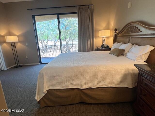 5775 S Camino Del Sol Unit 6104, Green Valley, AZ 85622 - bedroom with access to outside, carpet floors, and baseboards