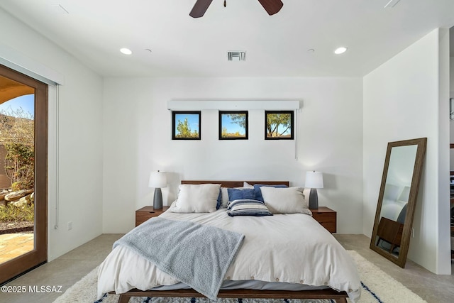14623 N Shaded Stone Pl, Oro Valley, AZ 85755 - bedroom featuring recessed lighting, multiple windows, and access to exterior