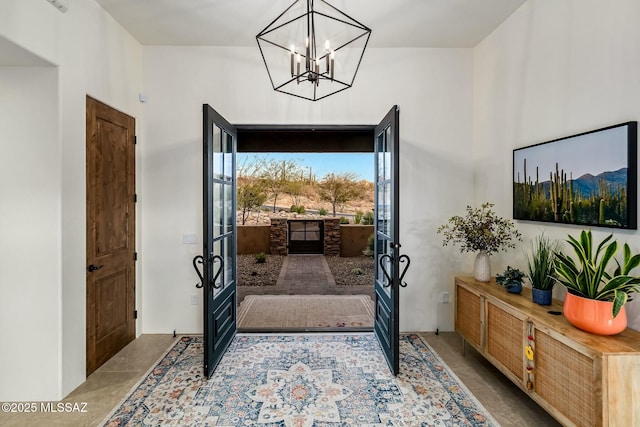 14623 N Shaded Stone Pl, Oro Valley, AZ 85755 - entryway featuring a notable chandelier