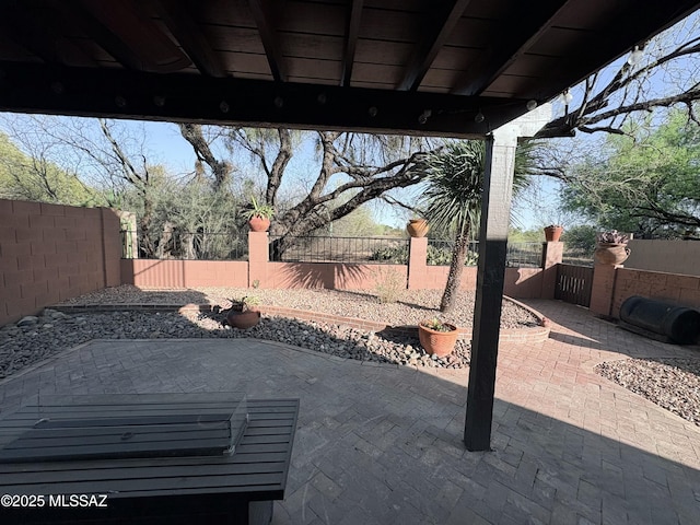view of patio / terrace featuring a fenced backyard