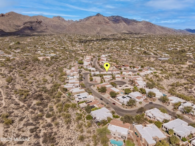 420 E Deers Rest Pl, Tucson, AZ 85704 - bird's eye view featuring a residential view and a mountain view