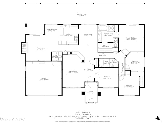420 E Deers Rest Pl, Tucson, AZ 85704 - floor plan