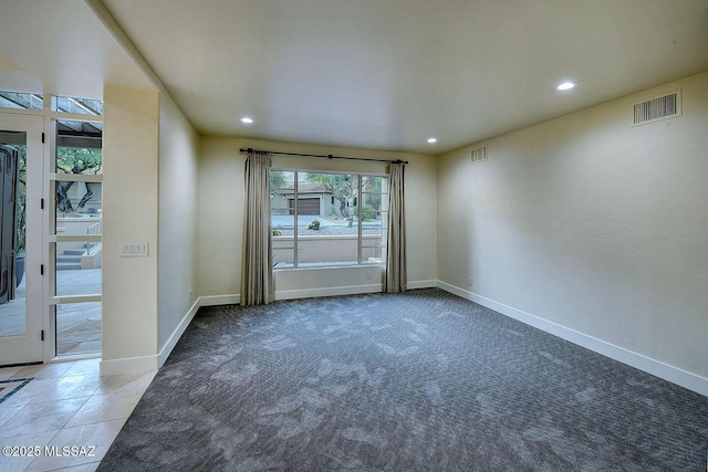 7222 E Desert Moon Loop, Tucson, AZ 85750 - spare room featuring recessed lighting, baseboards, and carpet flooring